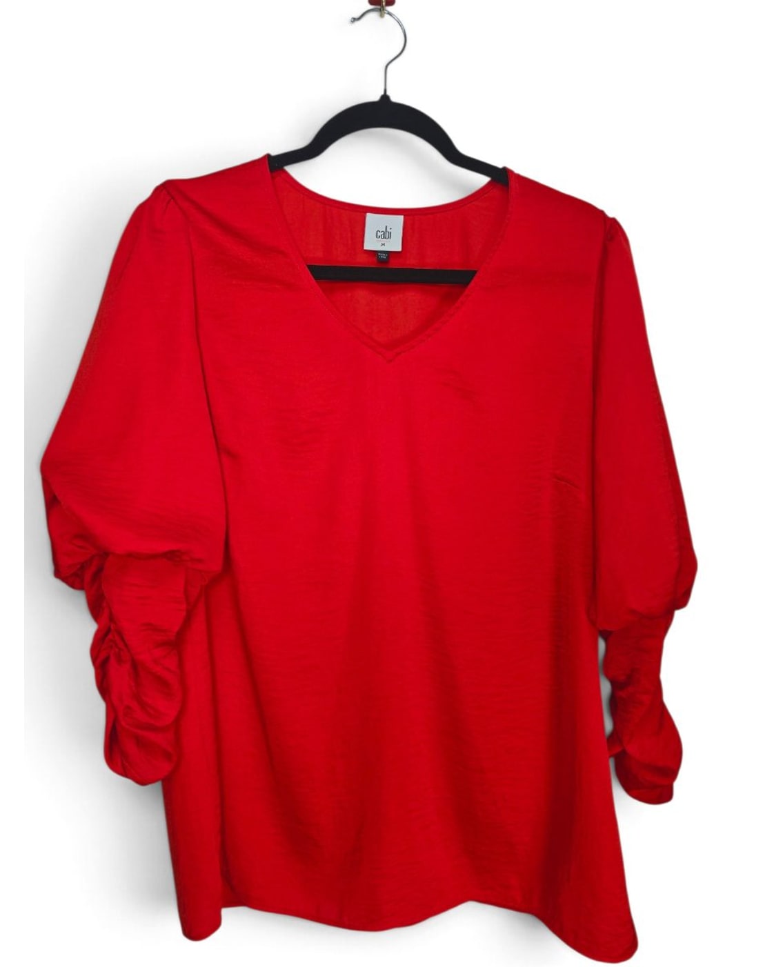 Cabi Balloon Sleeve V-Neck Blouse - Style# 5709
