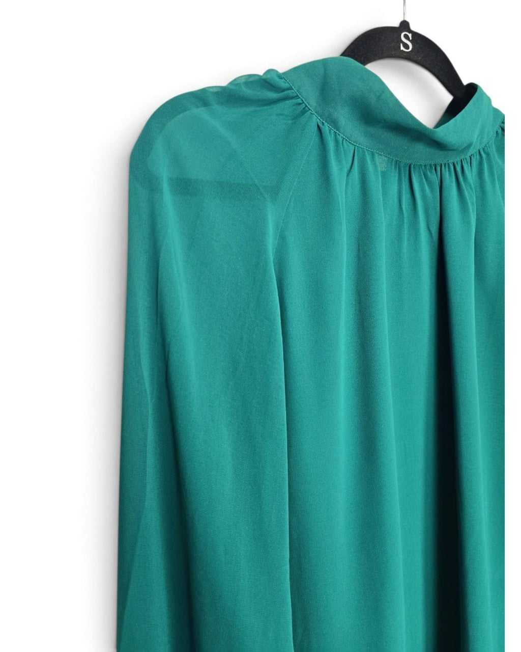 Ann Taylor Tie-Neck Pleated Cuff Blouse