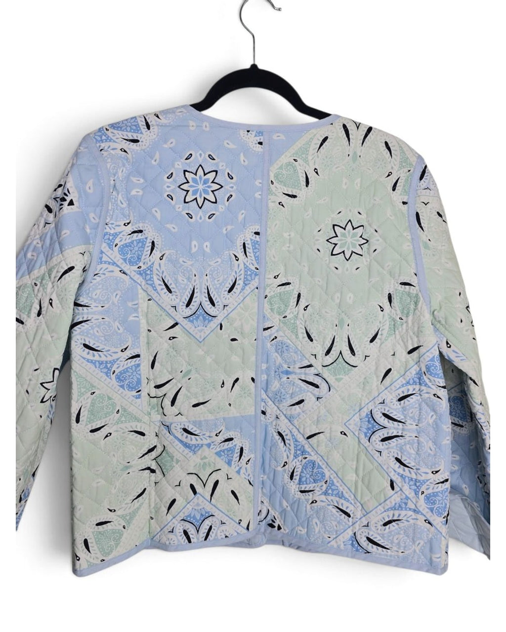 Ann Taylor Weekend Quilted Paisley Print Jacket