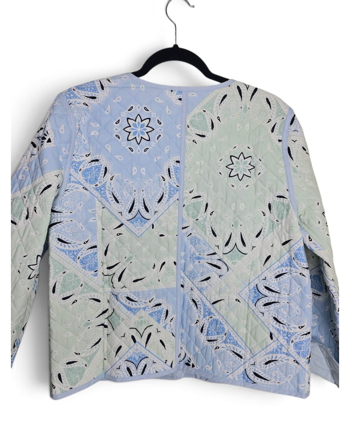 Ann Taylor Weekend Quilted Paisley Print Jacket