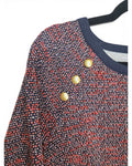 Talbots Tweed-Look Button Shoulder Shift Dress