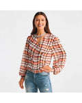 cabi Plaid Wrap Blouse - Style# 6295