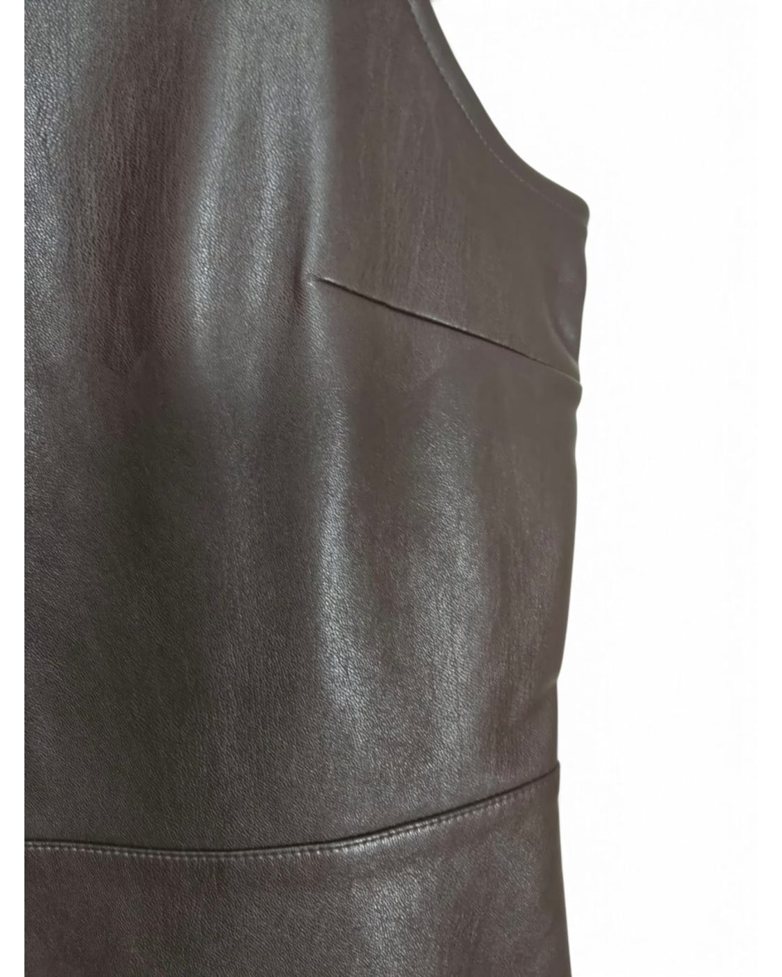 Ann Taylor Faux Leather Peplum Tank