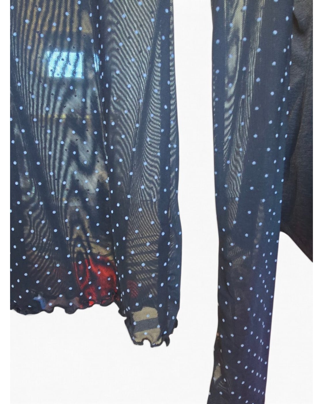 Sweet Generis Polka Dot Mesh Top