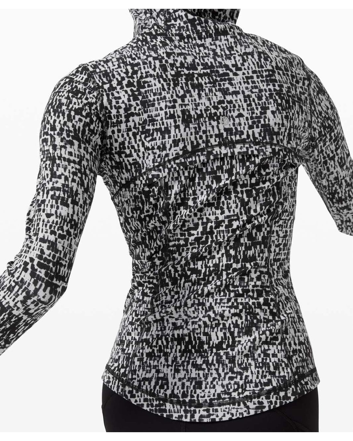 White Lululemon Printed Zip Hoodie Jacket, size 4