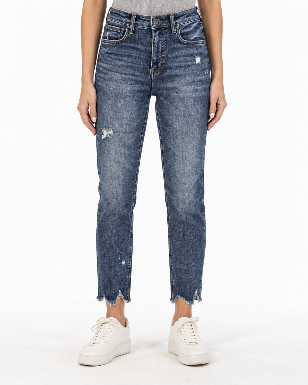 Elizabeth High Rise Fab Ab Crop Straight Leg
