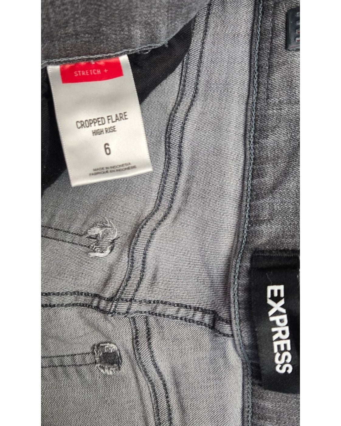 Express High Rise Cropped Flare Jeans