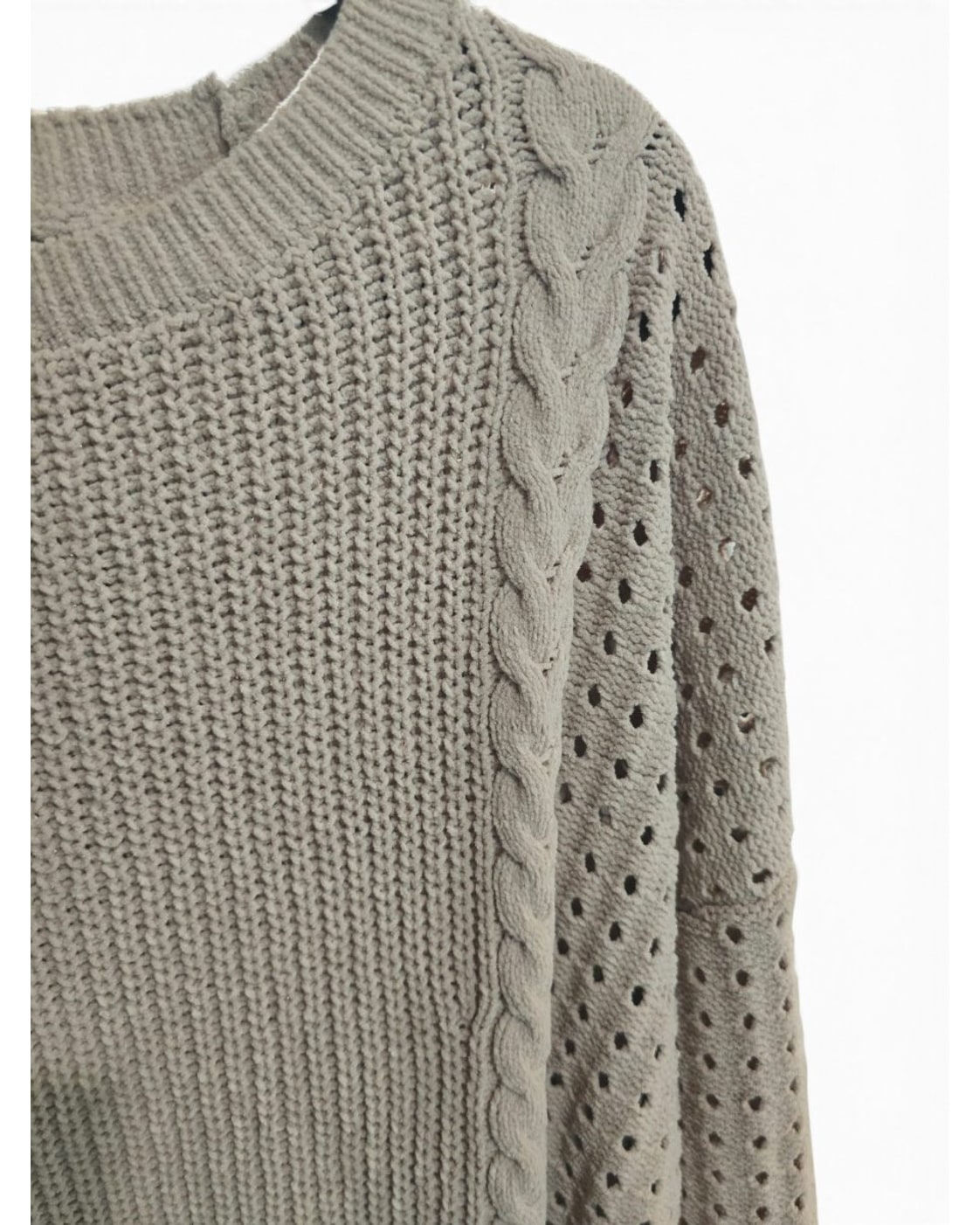 maurices Perforated Cable Knit Sweater