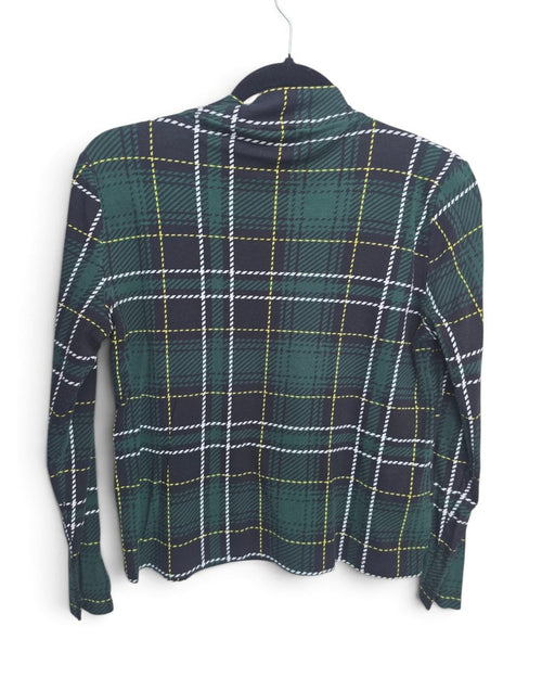 Navy Ann Taylor plaid top, size M – photo 2