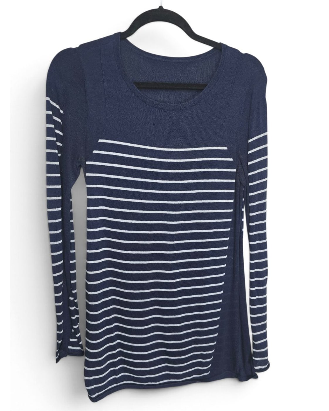 Striped Sheer Knit Tunic Top