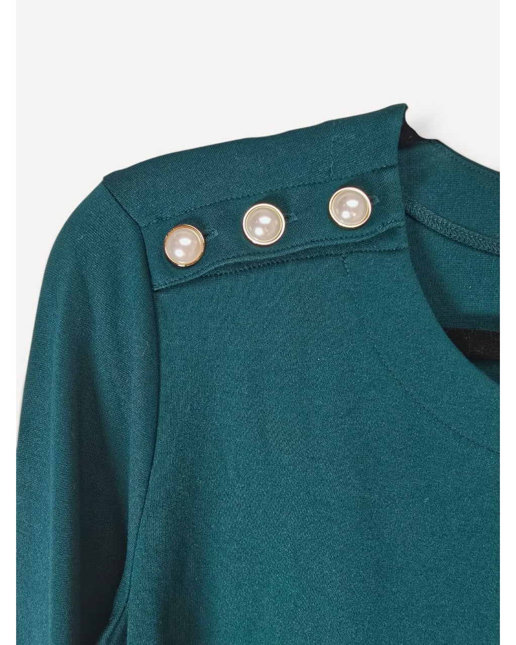 Ann Taylor Pearl Button Shoulder Knit Top