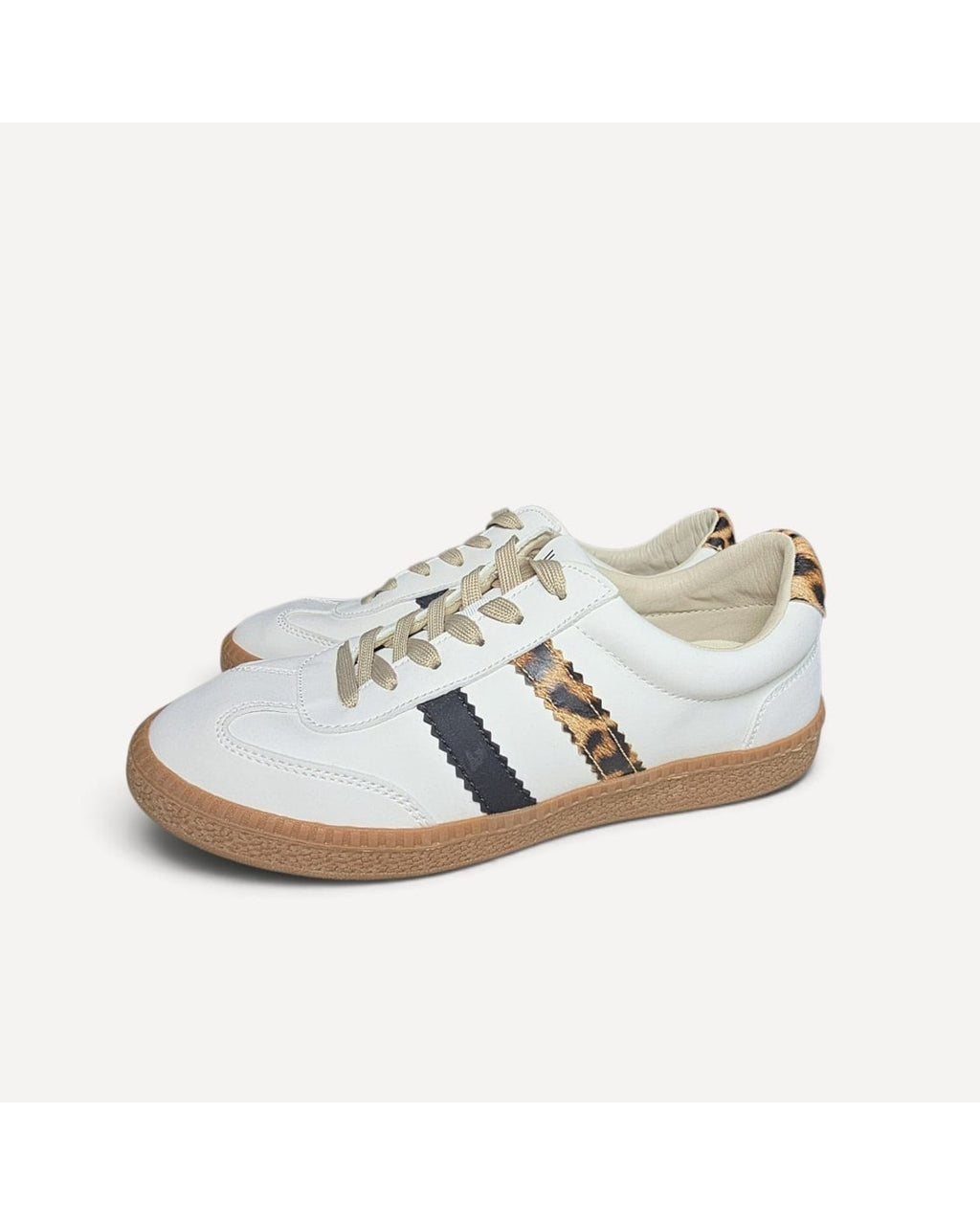 HeyGirl by Corkys Leopard Trim Sneakers