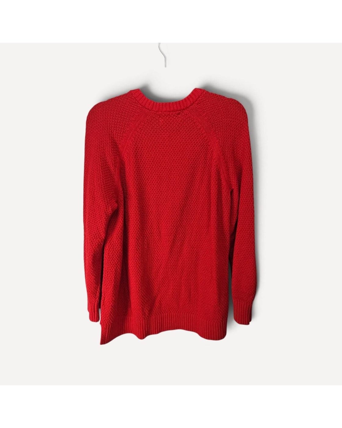 Red Old Navy Waffle Knit Crewneck Sweater, size M – photo 3