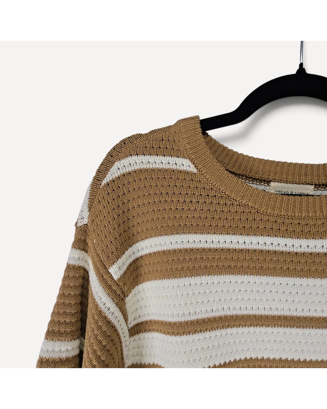 Thread & Supply Striped Cropped Knit Sweater - Style# T2852SWTS