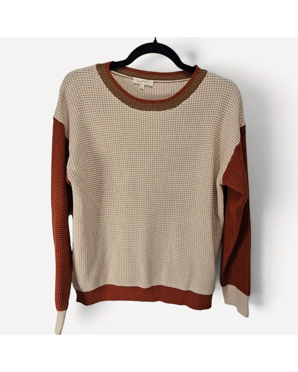 Mystree Colorblock Waffle Knit Sweater - Style# 57542