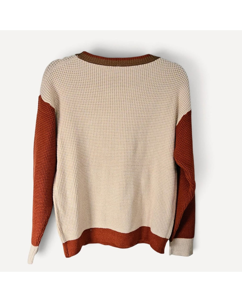 Mystree Colorblock Waffle Knit Sweater - Style# 57542