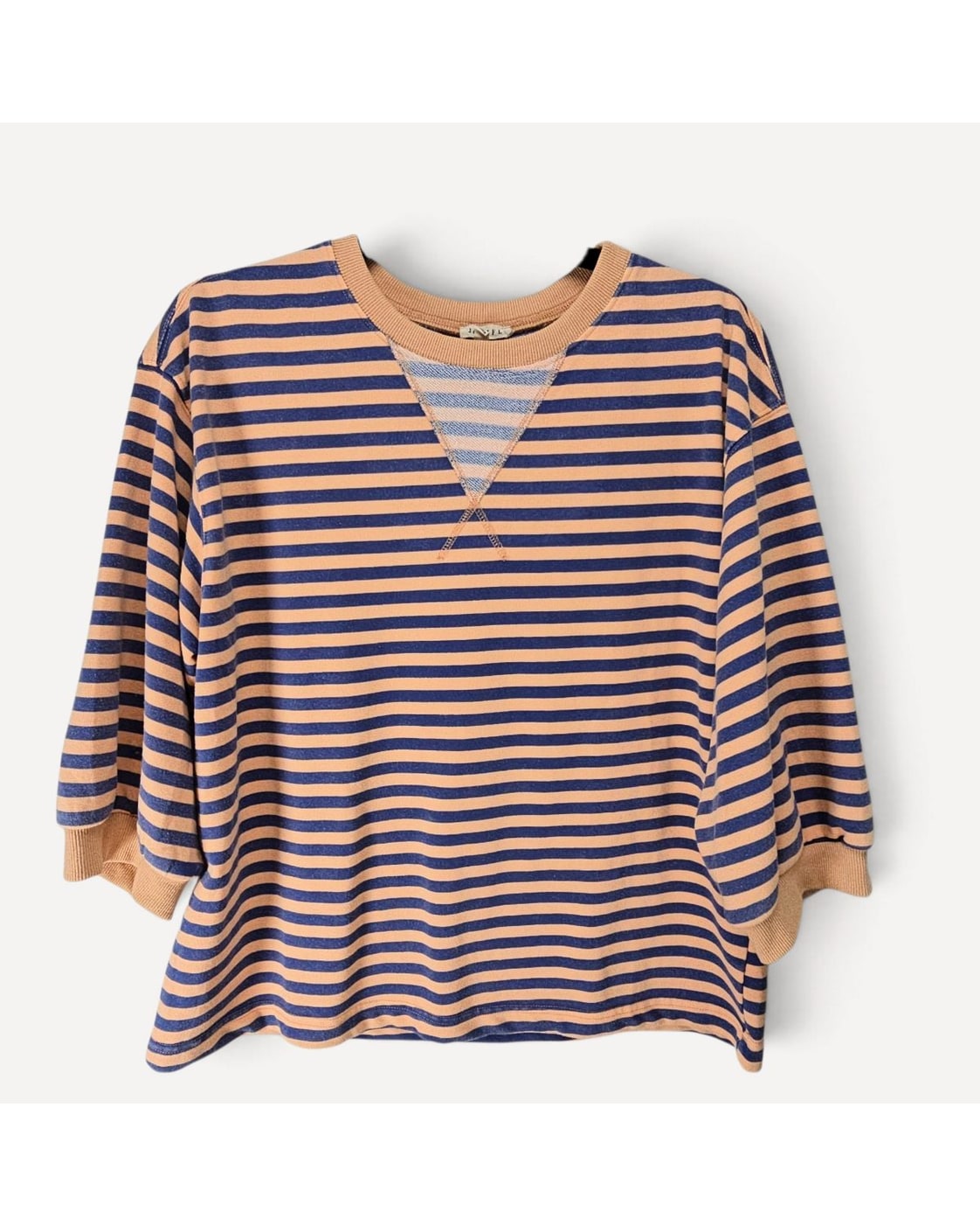 Navy JODIFL Striped Crop Top - Style# G14380, size S