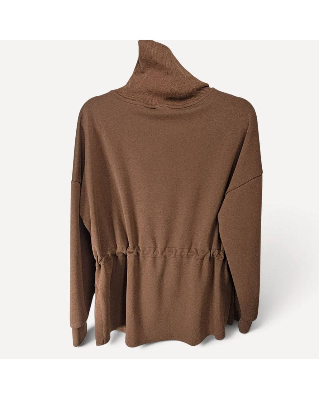 Dokotoo Half-Zip Peplum Turtleneck Top