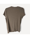 Ribbed Cap-Sleeve Crew Neck Tee