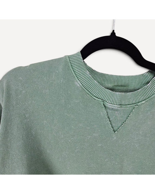 Green American Eagle This Feels Seriously Lived-In Crewneck Sweatshirt - Style# AEM120605U9A, size S – photo 2