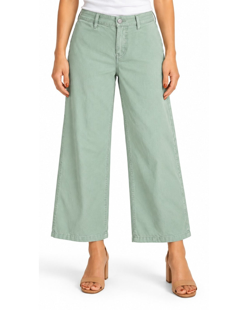 Women's High-Rise Sailor Wide Leg Ankle Jeans