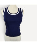Entro Striped Trim Tank Top - Style# T25976