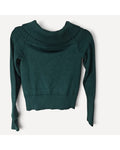 Ribbed Cowl Neck Cropped Sweater