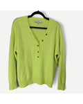 LOFT Henley Button V-Neck Sweater