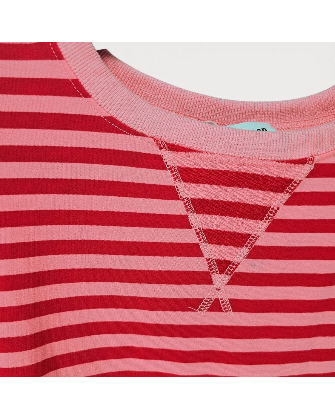 Pink day + moon Striped Crewneck Sweatshirt - Style# A3435, size S – photo 4