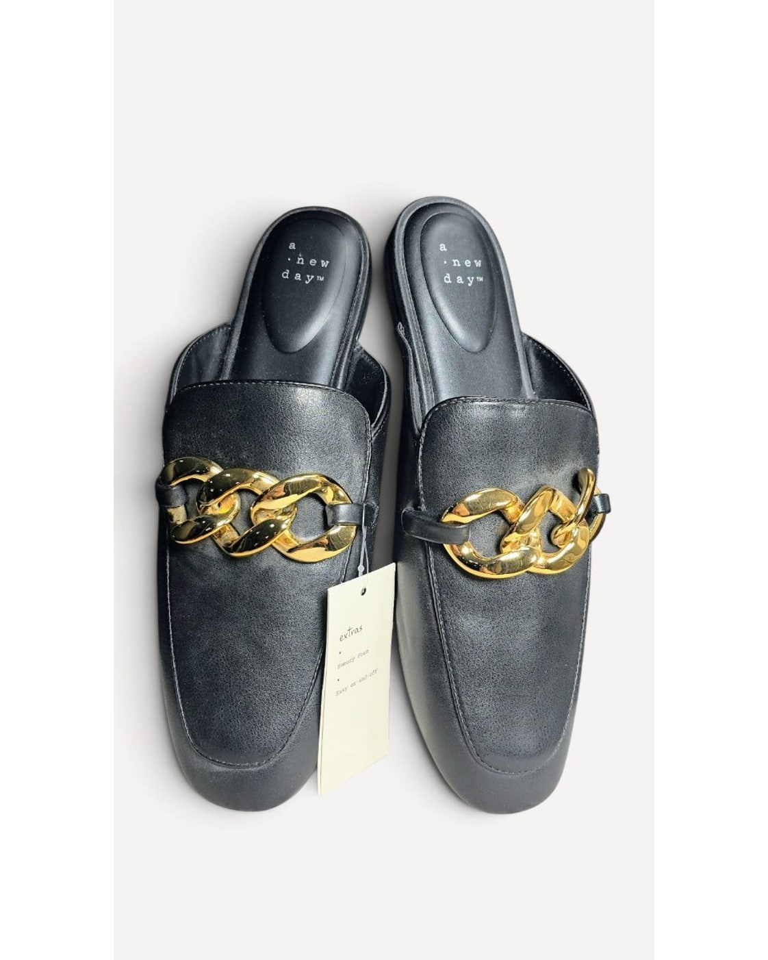 A New Day Chain-Link Loafer Mules - NWT