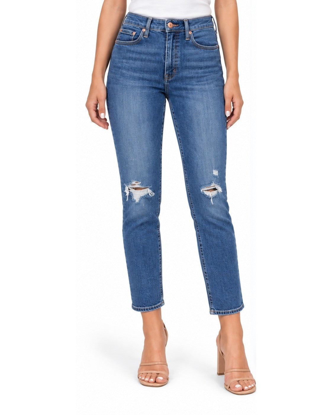 Gap Vintage Slim High Rise Distressed Jeans