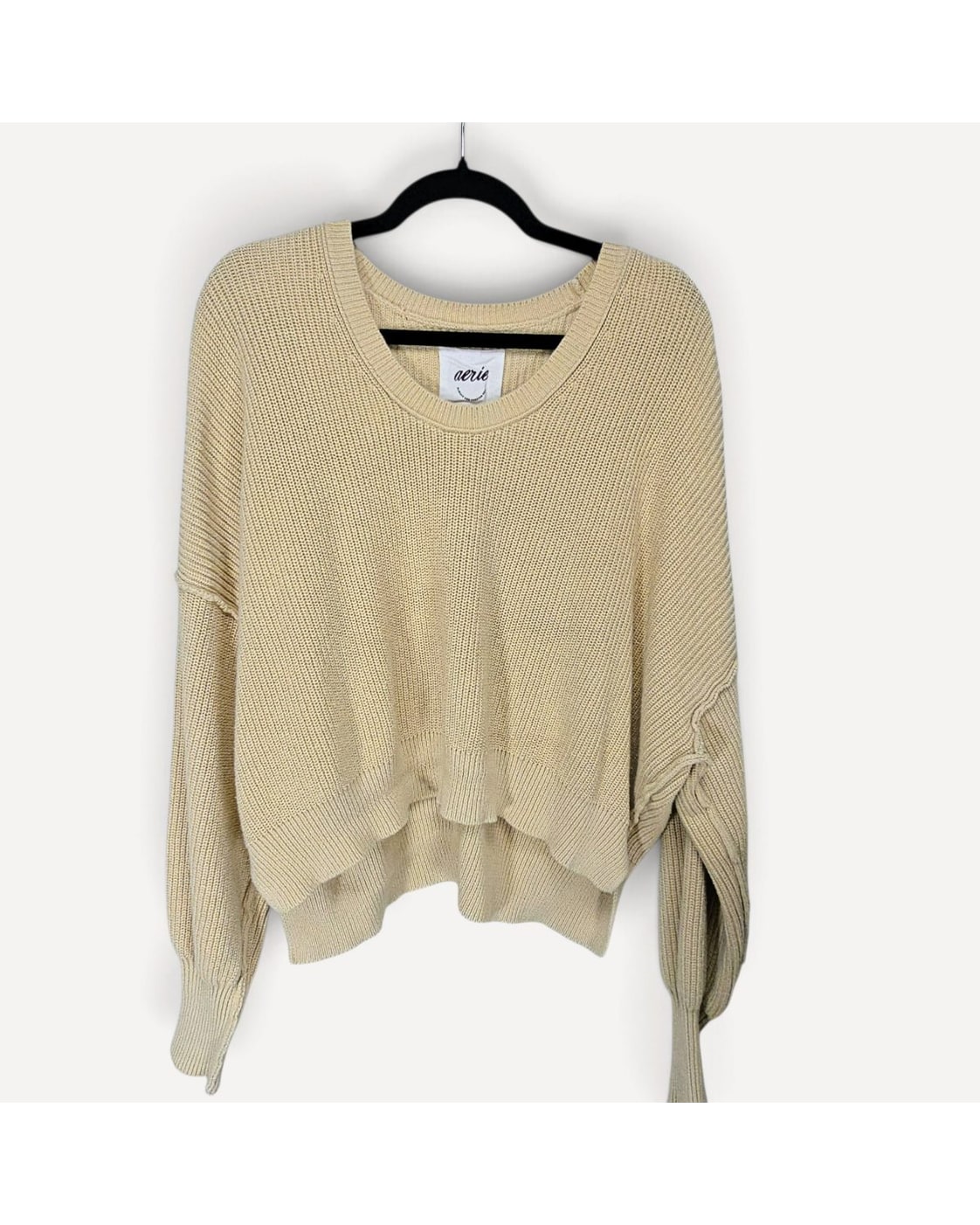 Aerie Cropped Knit Sweater