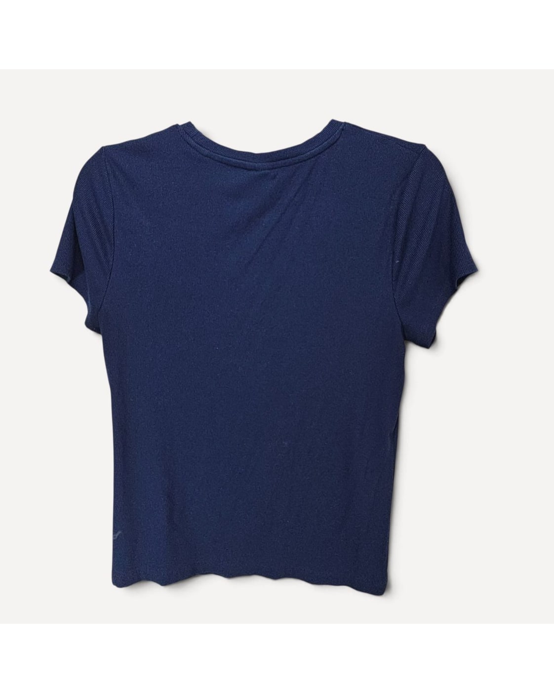 Navy Calia Ribbed Crew Neck Top, size L – photo 2