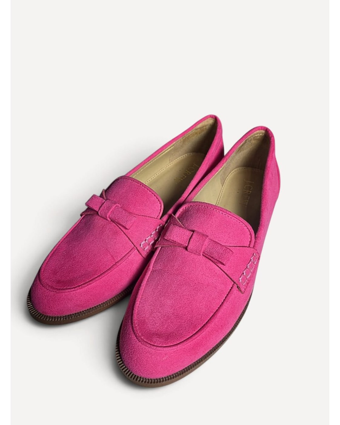 J.Crew Suede Bow Penny Loafer