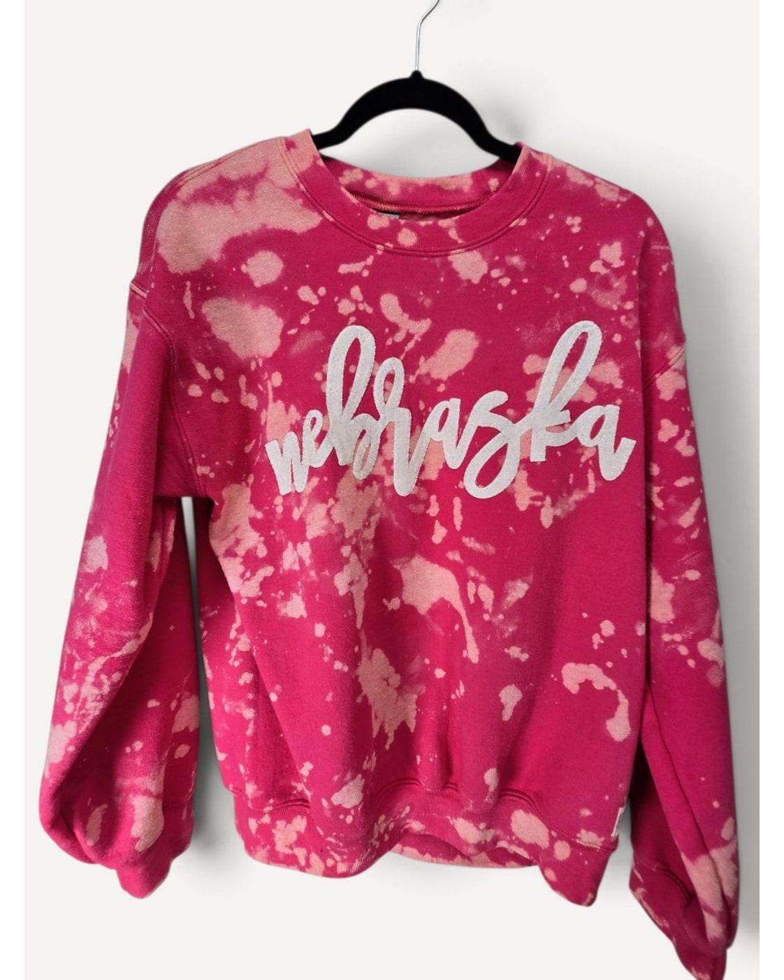 Gildan Nebraska Bleach-Dyed Crewneck Sweatshirt