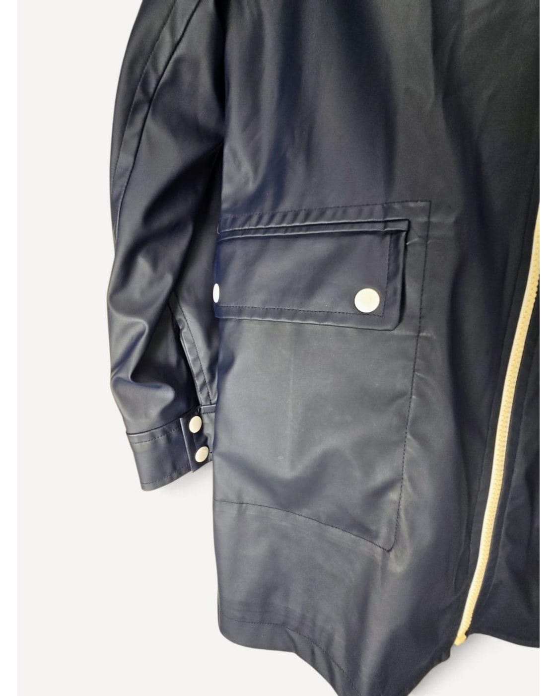 Navy J.Crew Hooded Rain Jacket, size S – photo 3