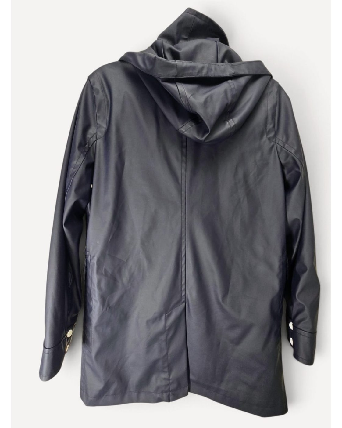 Navy J.Crew Hooded Rain Jacket, size S – photo 4