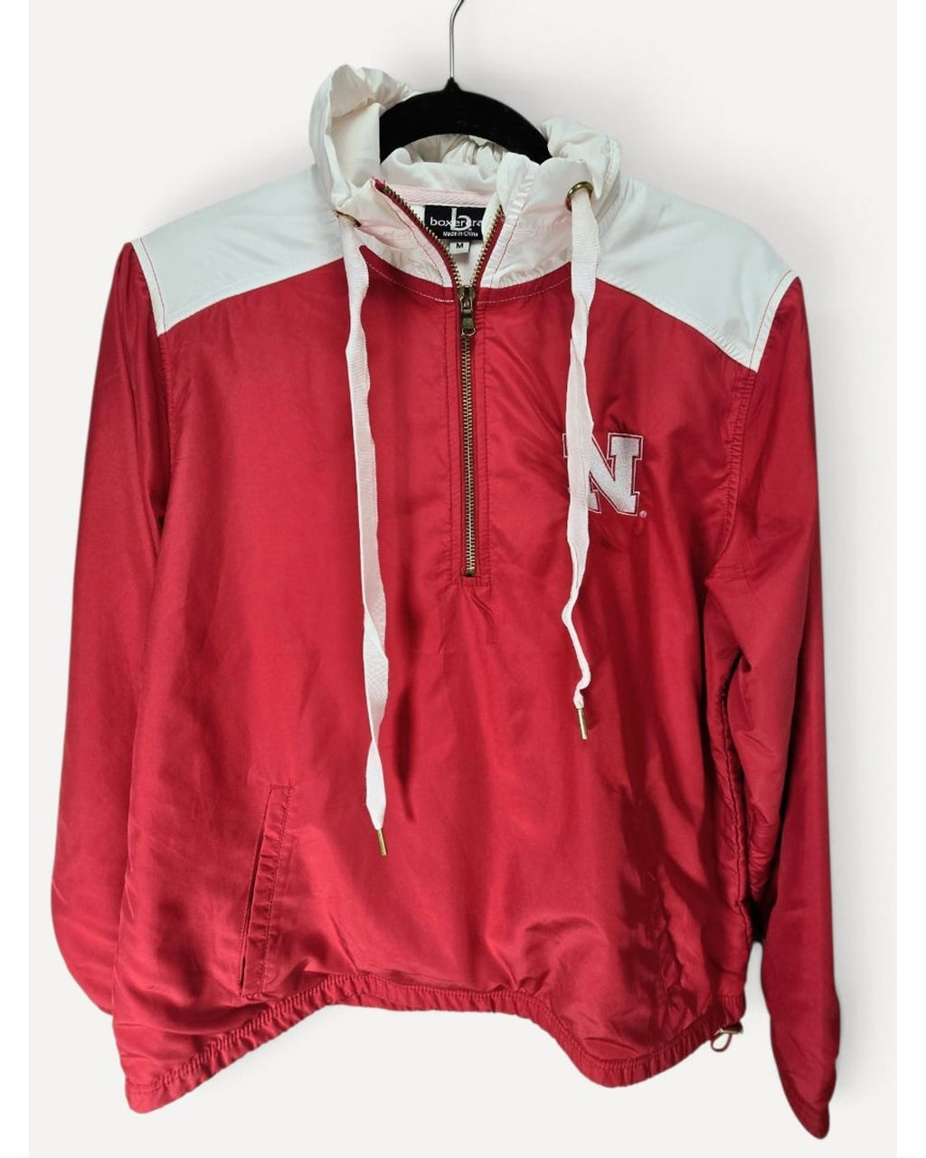 Boxercraft Nebraska Half-Zip Hooded Windbreaker