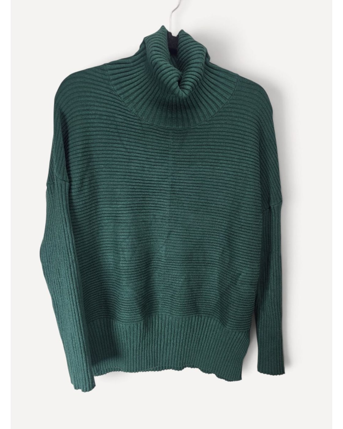 Ribbed Knit Turtleneck Sweater