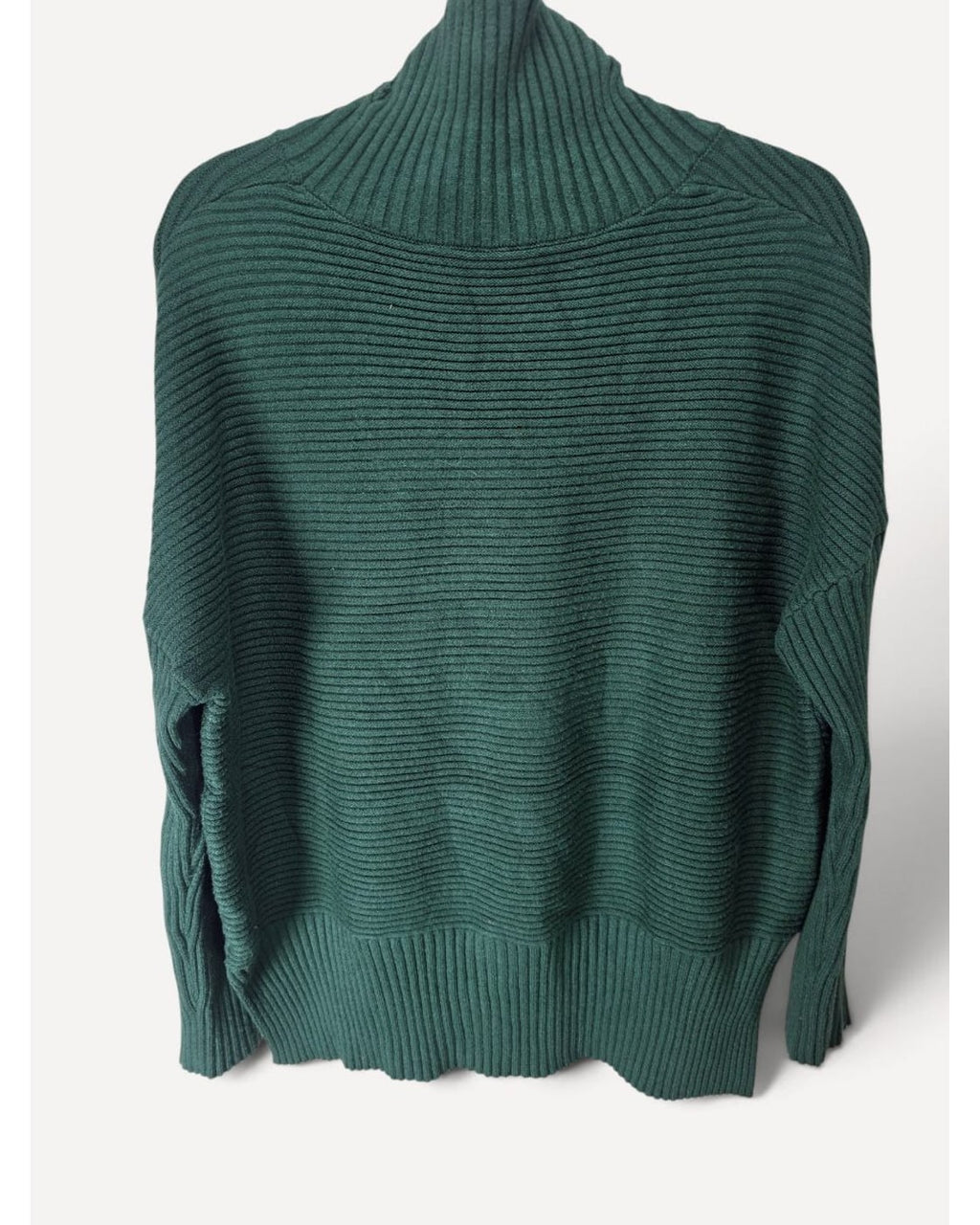 Ribbed Knit Turtleneck Sweater