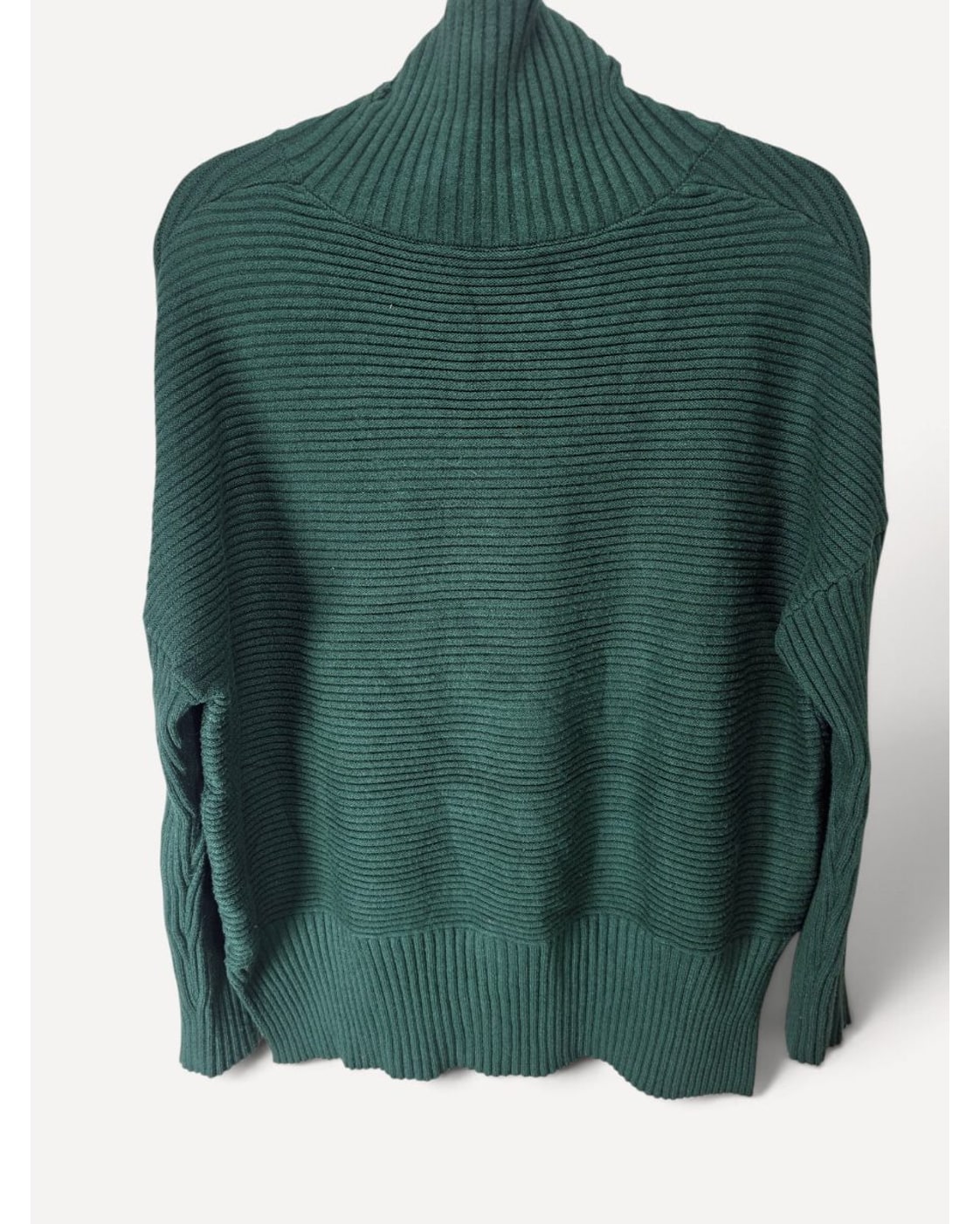 Ribbed Knit Turtleneck Sweater