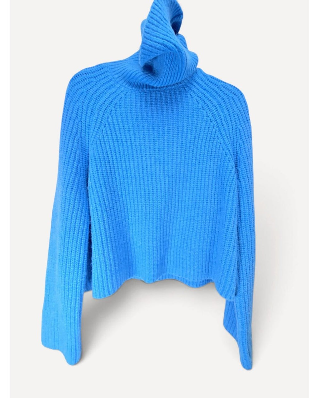 Anniewear Cropped Ribbed Turtleneck Sweater - Style# ASW3014