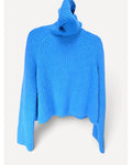 Anniewear Cropped Ribbed Turtleneck Sweater - Style# ASW3014