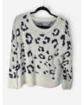 Fuzzy Leopard Print Sweater