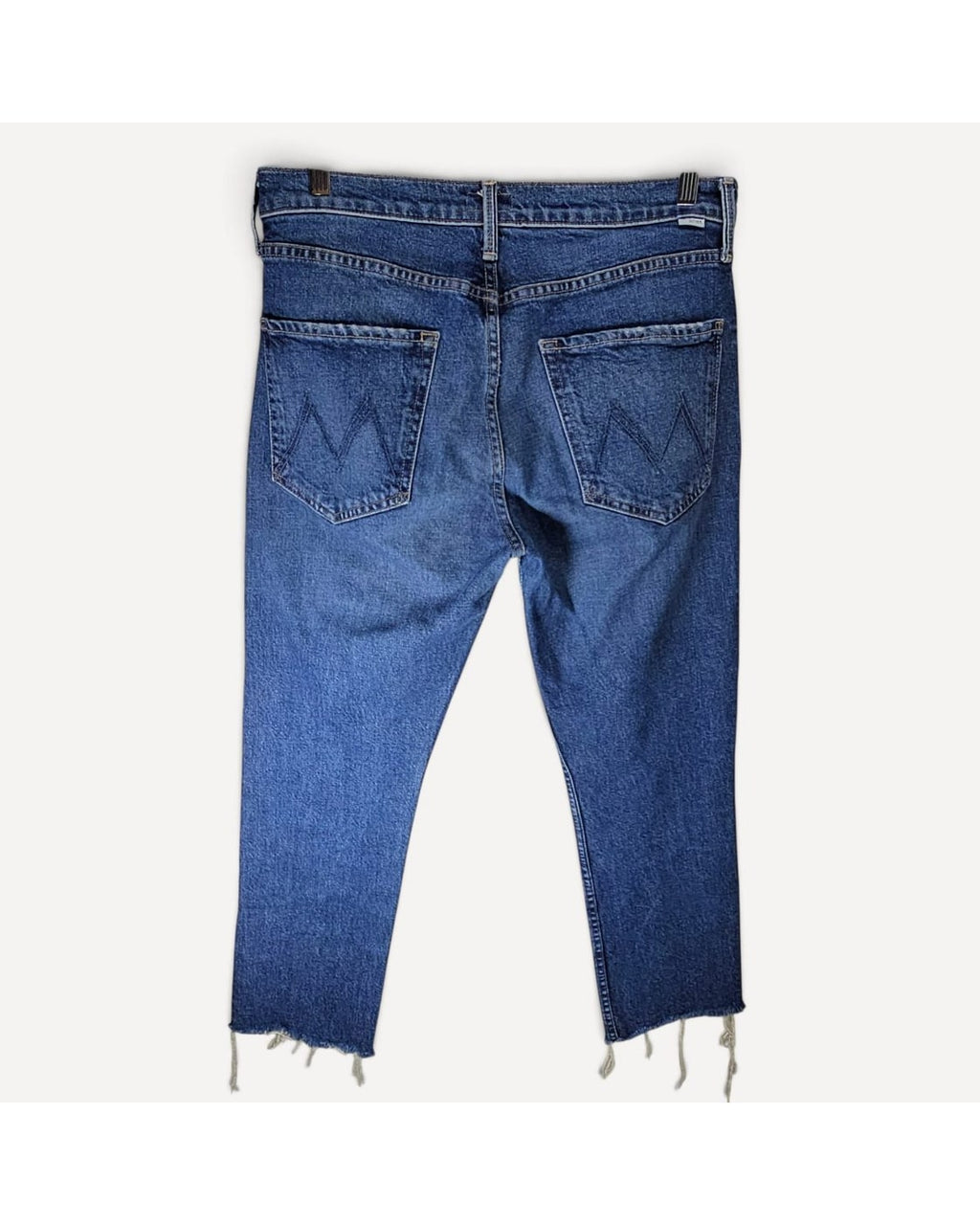 MOTHER The Mid Rise Rider Ankle Fray Jeans