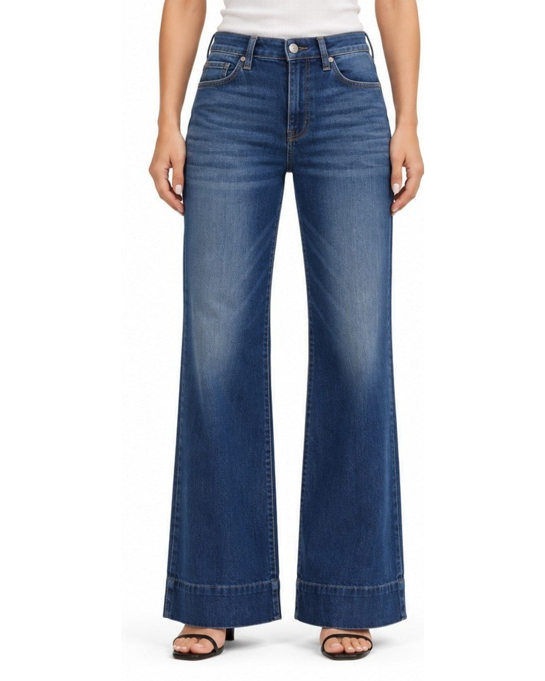 Blue J.Crew High-Rise Denim Trouser Jean, size 29