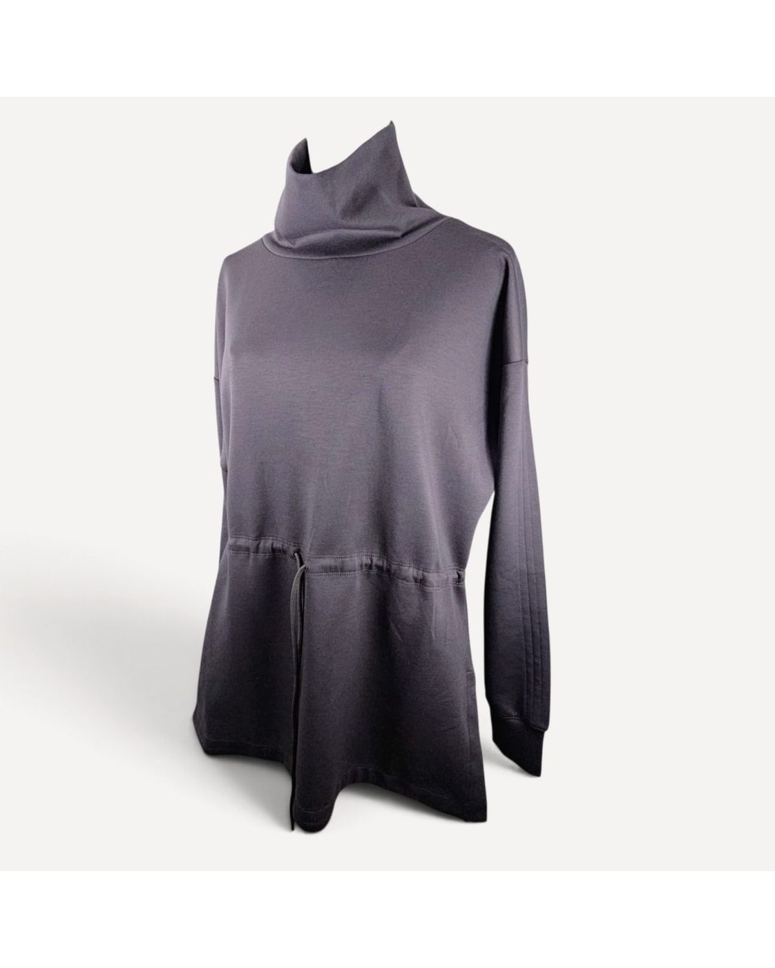 Purple Athleta Funnel Neck Cinched Waist Tunic Top, size M – photo 2