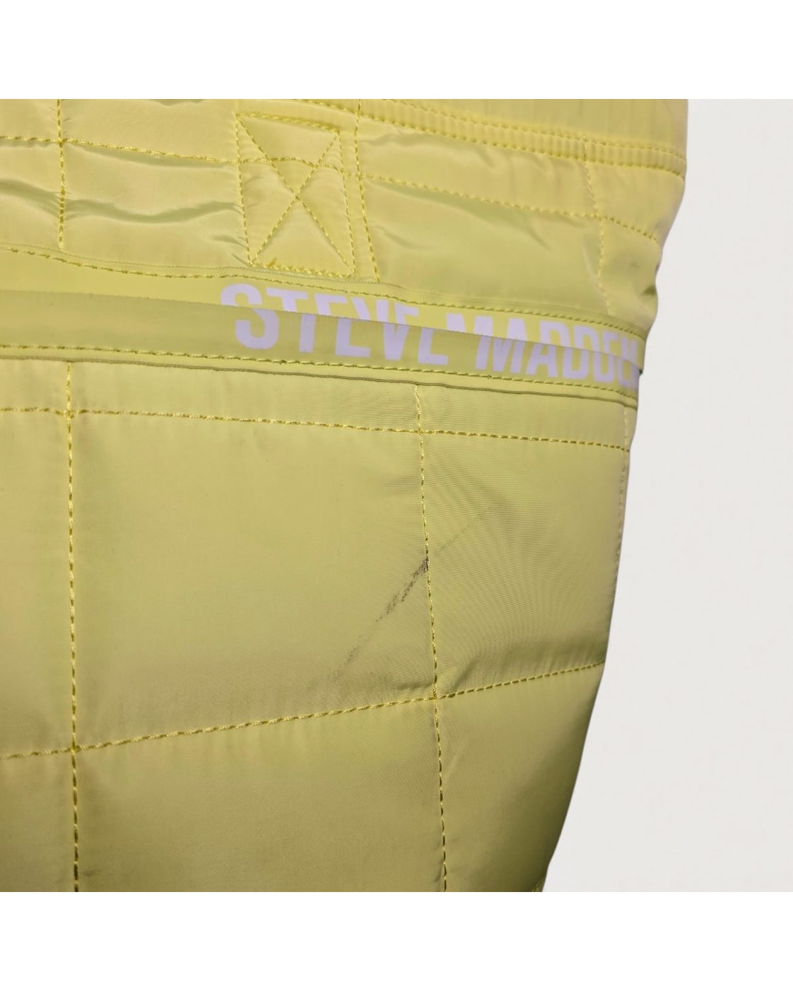 Yellow Steve Madden Quilted Logo Tote – photo 3