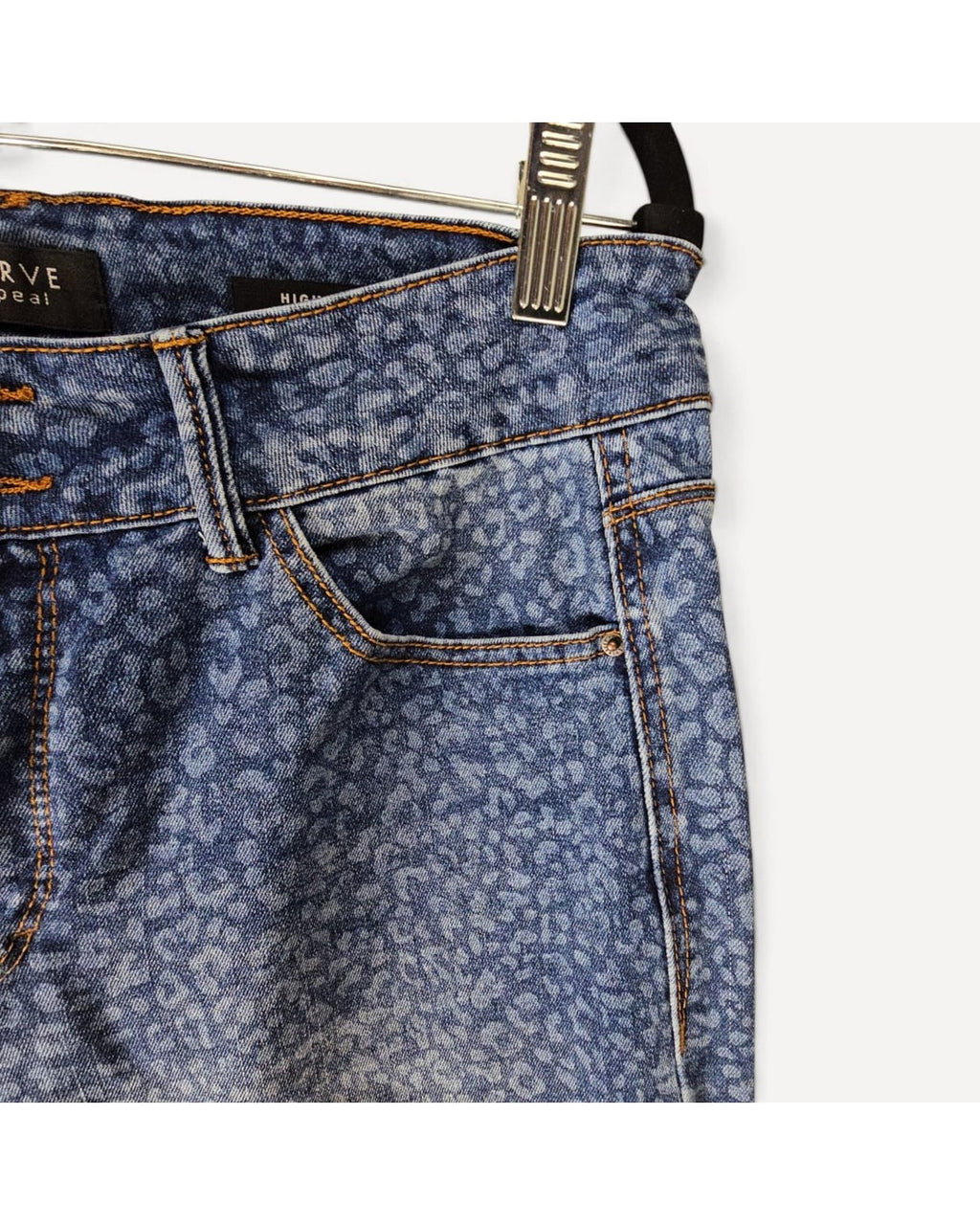 Curve Appeal High-Rise Wide Leg Leopard Print Jeans