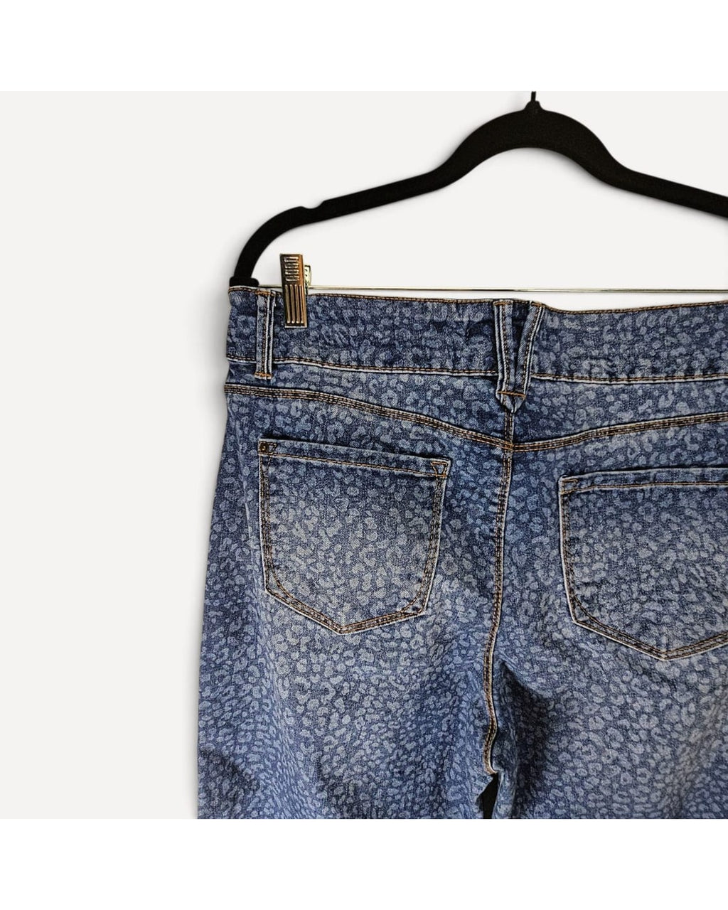 Curve Appeal High-Rise Wide Leg Leopard Print Jeans